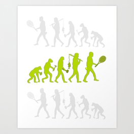 Evolution of Tennis Species Art Print