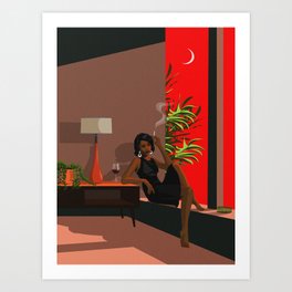 Sunset Cigarette Art Print