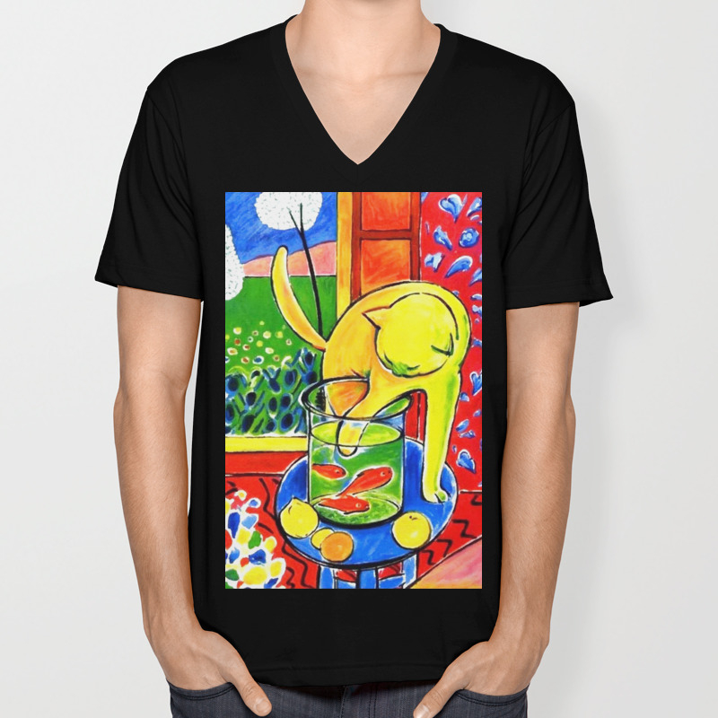 Henri Matisse Le Chat Aux Poissons Rouges 1914 The Cat With Red Fishes Artwork Unisex V Neck By Cloth O Rama Society6 Henri Matisse Le Chat Aux Poissons Rouges 1914 The Cat With Red Fishes Artwork Unisex V Neck By Cloth O Rama Society6