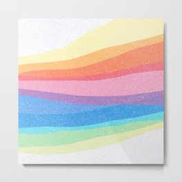 rainbow waves Metal Print