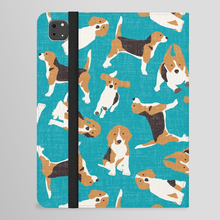 beagle scatter blue iPad Folio Case