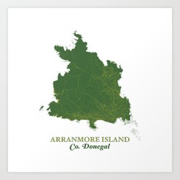 Arranmore Island map Art Print