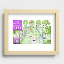 Map of Columbus and Gahanna Locations of Shepherd Church Recessed Framed Print
