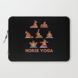 Horse Yoga Cute Horses Do Sport Horse Yoga Laptop Sleeve