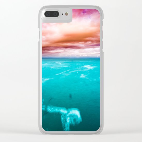 Fire and Water Sea Clear iPhone Case