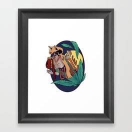 The Cat's Out of the Bag Framed Art Print