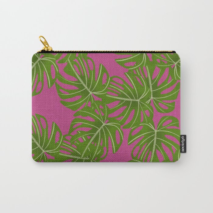 Tropical leaves Carry-All Pouch