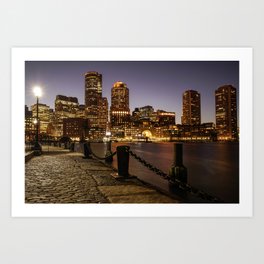 The Lights of Boston pier Art Print