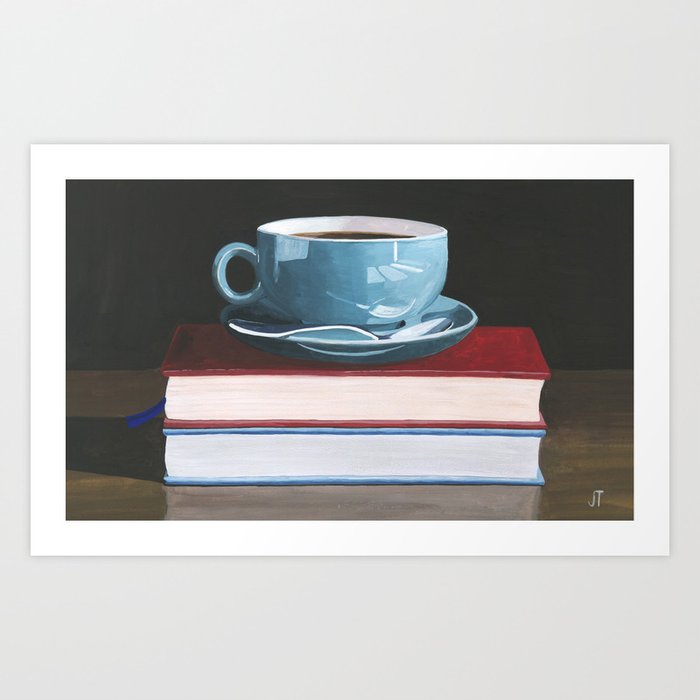 Coffee and Books Art Print