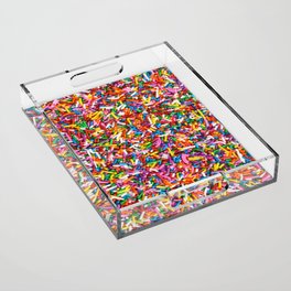 Rainbow Sprinkles Sweet Candy Colorful Acrylic Tray
