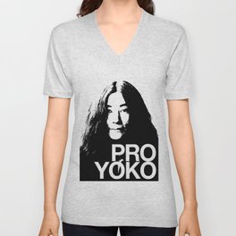 Pro Yoko Ono V Neck T Shirt