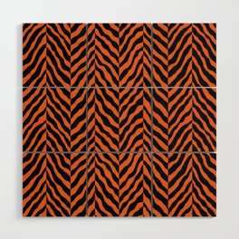 Abstract Zebra chevron pattern. Digital animal print Illustration Background. Wood Wall Art