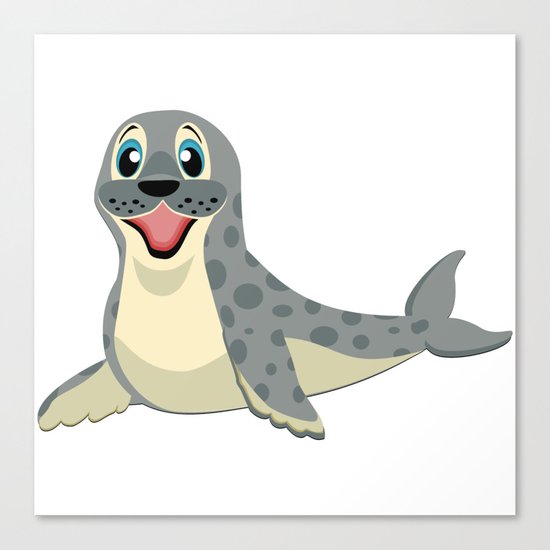 Smiling Baby Seal Canvas Print