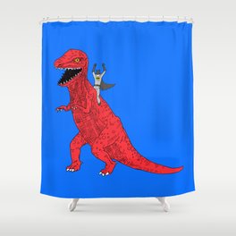 Dinosaur B Forever Shower Curtain