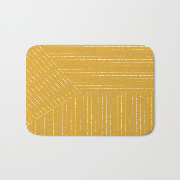 Lines (Mustard Yellow) Bath Mat