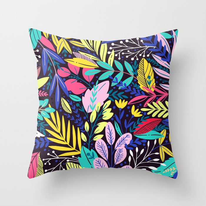 Leaves Contemporary Pattern Throw Pillow