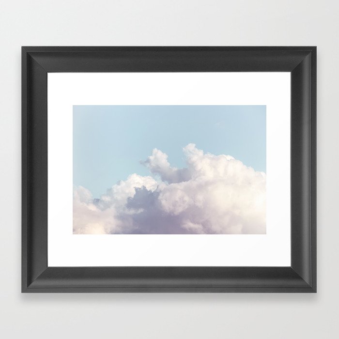 love it · clouds Framed Art Print
