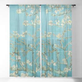 Van Gogh Almond Blossoms Painting Sheer Curtain