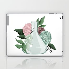 Floral Erlenmeyer Flask Laptop Skin