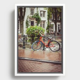 Amsterdam Red Framed Canvas