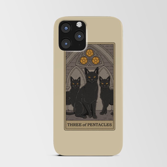 Three of Pentacles iPhone Card Case