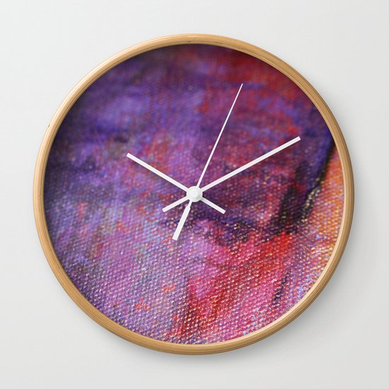 Red Vastness Wall Clock