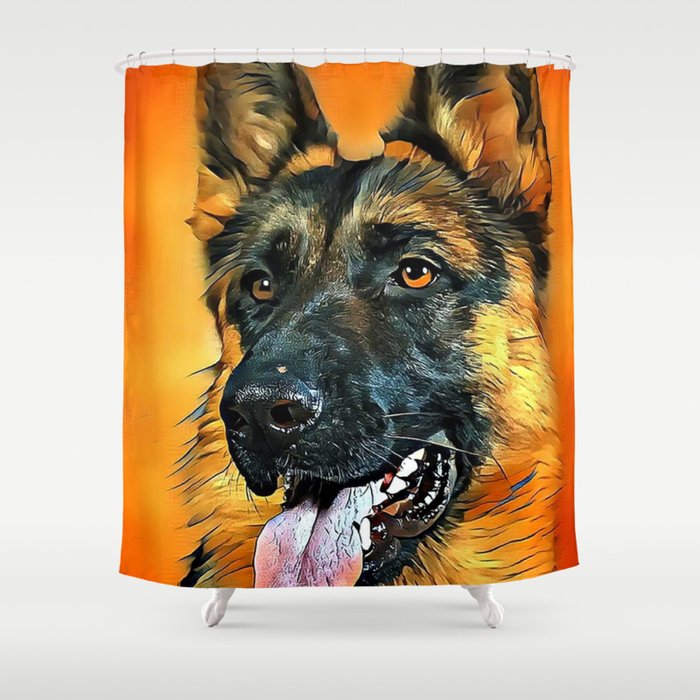 German Shepherd Dog Shower Curtain