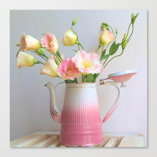 Coffee, Tea or Flowers Canvas Print