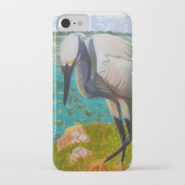 Egret Ready to Strike iPhone Case