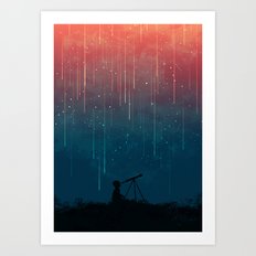 Meteor rain Art Print