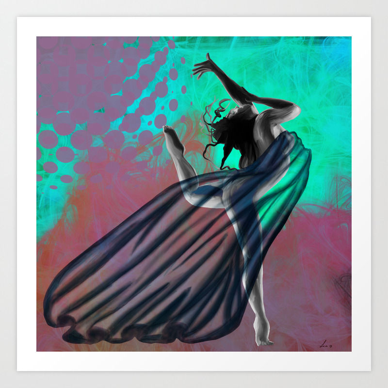 Flying Woman With Veil Clear Art Print By Annalisaamato Society6