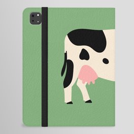 Cute Cow Standing Looking Camera Hand iPad Folio Case