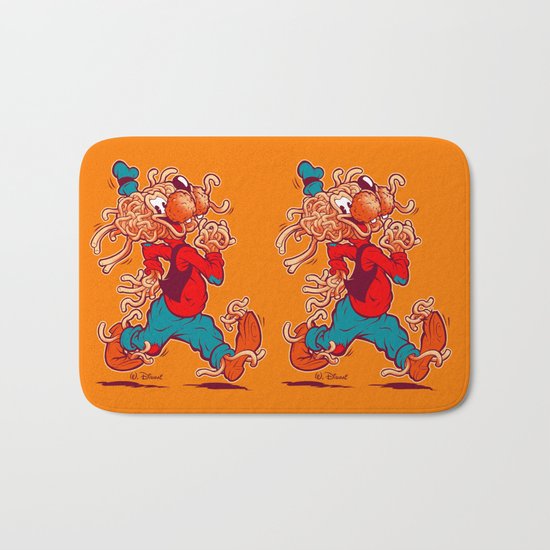 THE FLYING SPAGHOOFY MONSTER Bath Mat
