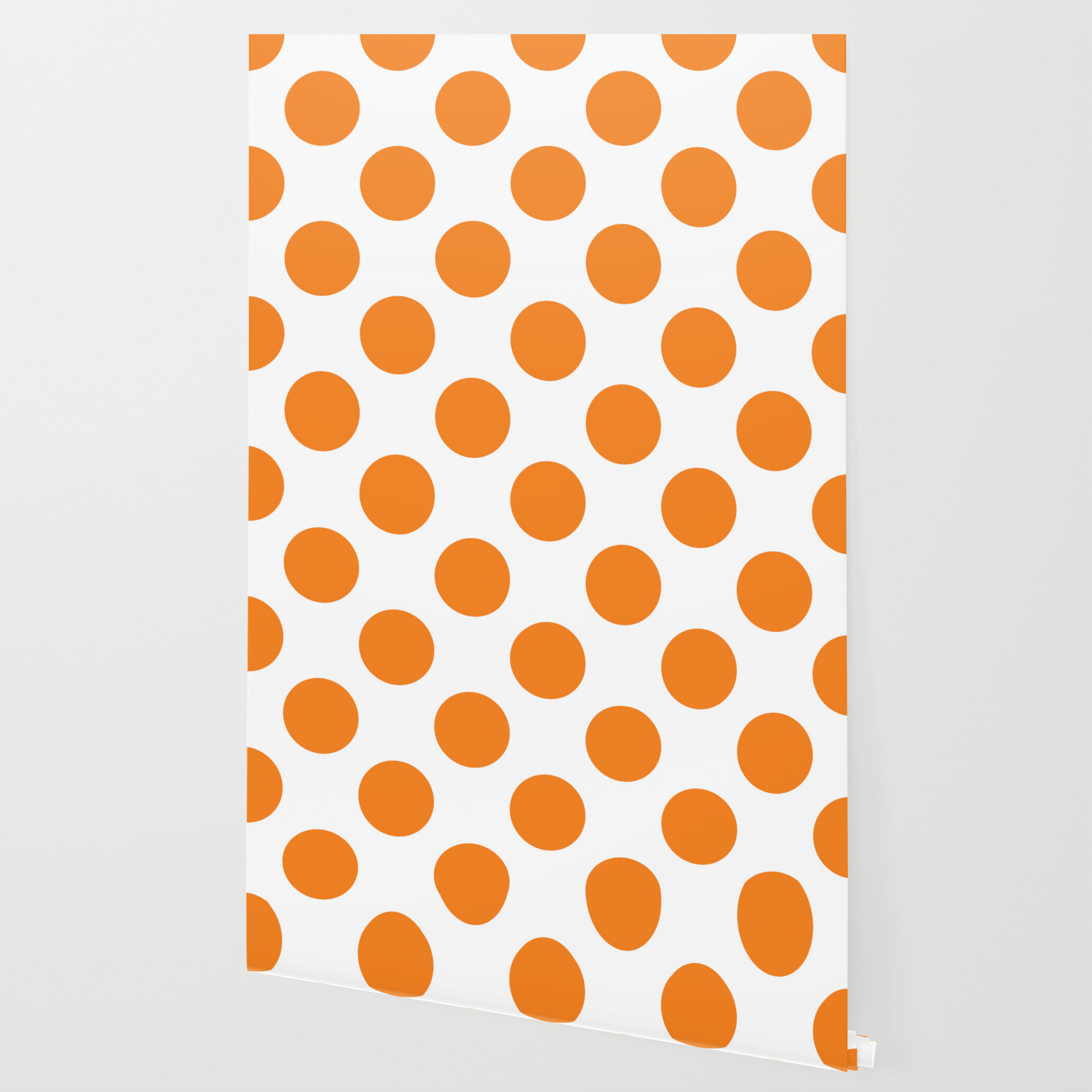 Orange Large Polka Dots Pattern Wallpaper By Coolfunawesometime