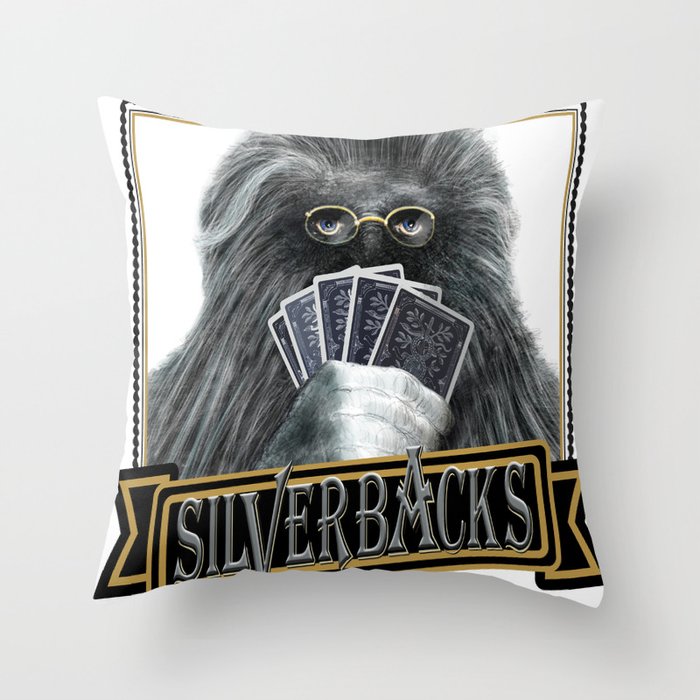 Silverbacks Throw Pillow
