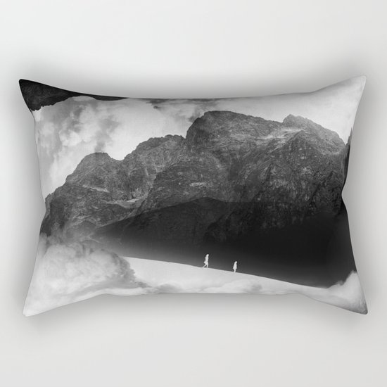 State of black and white isolation Rectangular Pillow