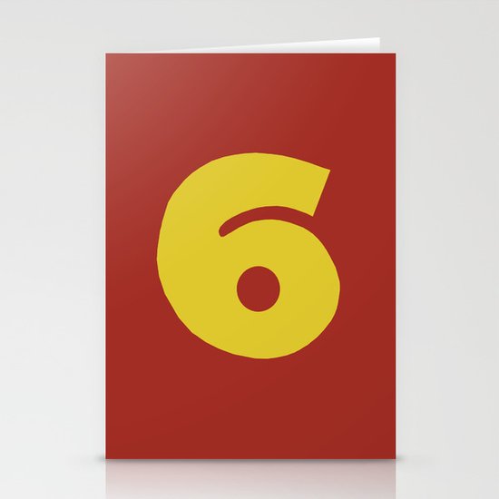 Number 6 Stationery Cards