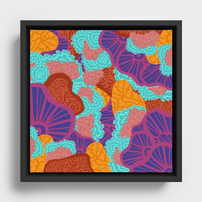 Wild Corals Framed Canvas