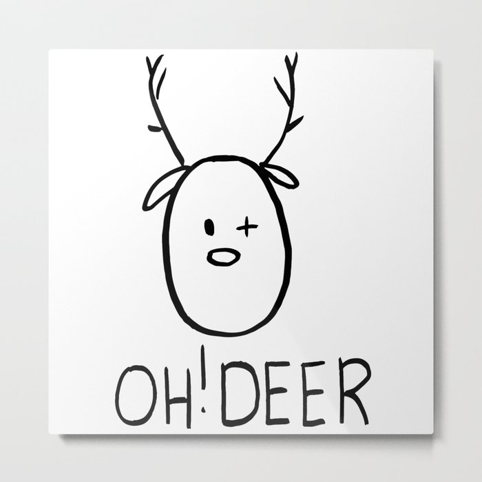 Christmas Card Oh Deer Wink Metal Print By Hilbert72 Society6 In a lot of ways, these printable christmas cards can be better than a box of them you'd buy at the store. christmas card oh deer wink metal print by hilbert72