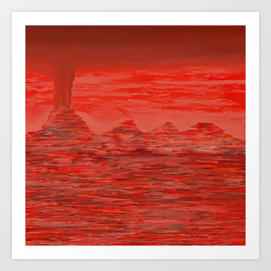 Tongues Lay Sizzling in Embers Art Print