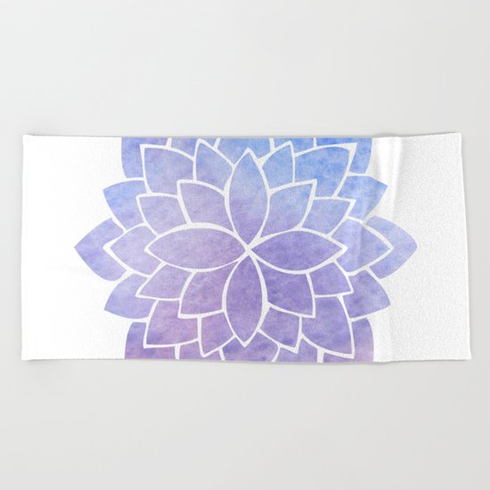 Purple Mandala Beach Towel