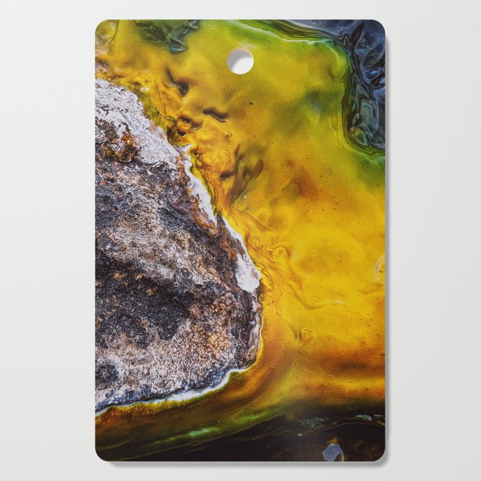Abstract Colorful Geothermal Sulphur Deposits Cutting Board