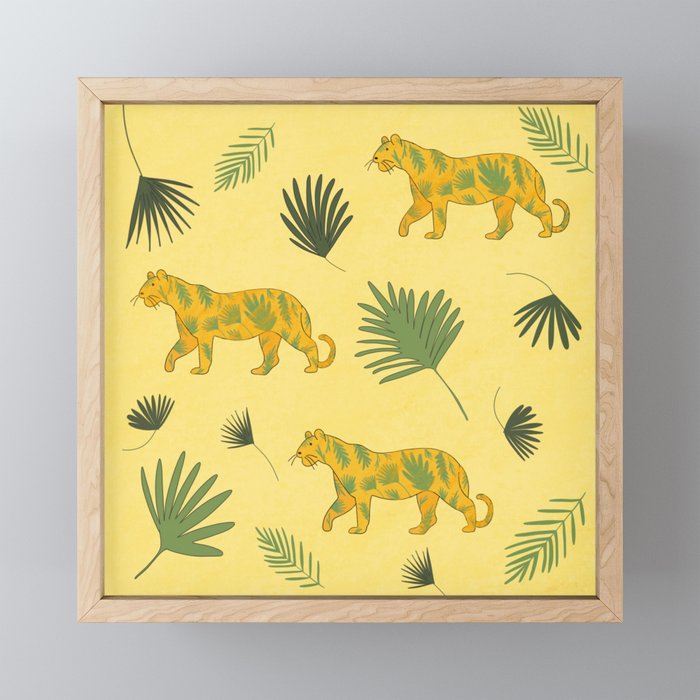 Tigers with Jungle Stripes Framed Mini Art Print
