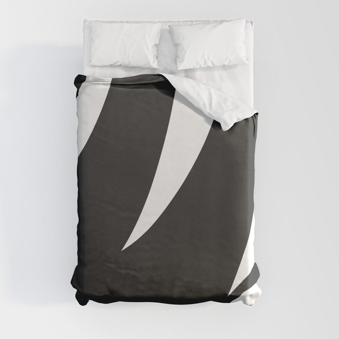 Simple Black and White Drawing Duvet Cover