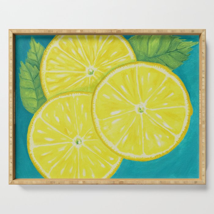 Lemon Slices in Repose Serving Tray