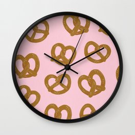 Pretzel Pattern – Blush Wall Clock
