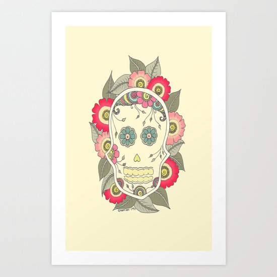 ColoredSkull Art Print