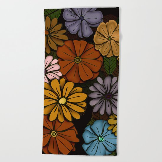 Abstract #418 Flower Power #6 Beach Towel