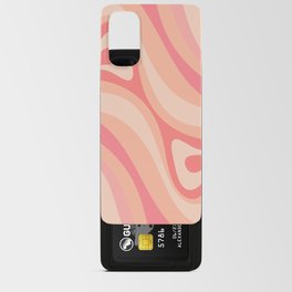 New Groove Colorful Retro Swirl Abstract Pattern in Blush Pink Tones Android Card Case