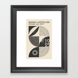 Bauhaus Geometric Pattern Framed Art Print